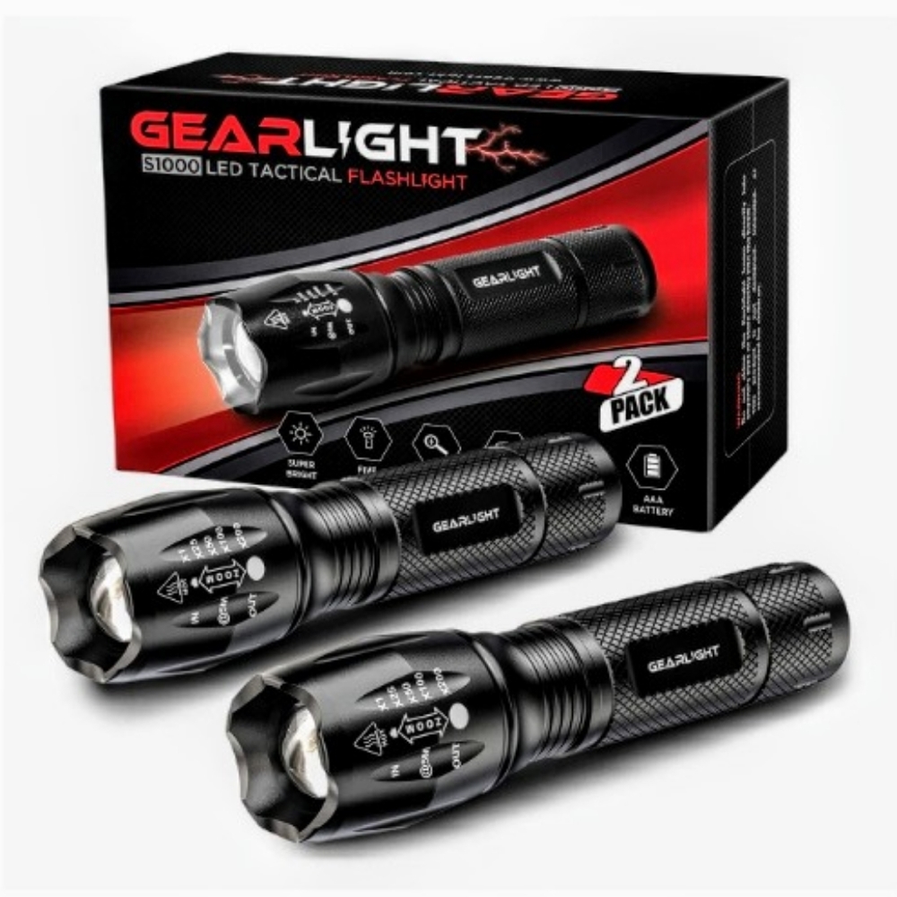 Tactical Flashlights S1000 2 PACK